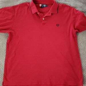 Chaps red and blue polo